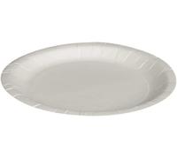 ABENA Gastro-Line 18cm White Paper Plates with Biobarrier Coating for Protection & Moisture-Holding Properties,Ideal Party Plates,Fully Biodegradable & Compostable Eco-Labelled Tableware Solution-50PK