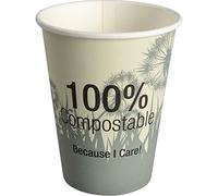 ABENA Gastro-Line Disposable Hot Cup for Coffee, Tea & Other Hot Beverages, 100% Compostable Design For Eco-Labelled Consumers, Keeping Your Coffee Warm On-The-Go - Dandelion 36 cl