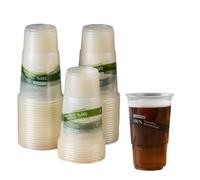 ABENA Gastro-Line Re-Bio Drinking Cup, 100% Biodegradable In Just One-Year Outdoors, Disposable Plastic Cups That Are Better For The Environment Than Alternatives - Clear PP, 38cl (50 PK)