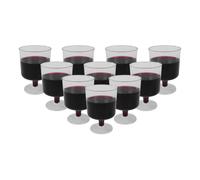 Abena Gastro Plastic Wine Glasses - 7oz Clear Disposable Flutes for Cocktails and Parties | Pack of 10