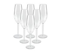 ABENA Gastro Reusable Champagne Glasses, 220ml, Pack of 6, Clear Shatterproof Cups, Dishwasher & Freezer Safe Tumblers, Everyday Use, Restaurants, Bars, Festivals & Outdoor Dining