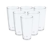 ABENA Gastro Reusable Drinking Glasses, 400ml, Pack of 6, Clear Shatterproof Cups, Dishwasher & Freezer Safe Tumblers, Everyday Use, Restaurants, Bars, Festivals & Outdoor Dining