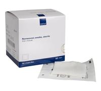 ABENA Gauze Pads,7.5x7.5cm, Pack of 50 Individual Pouches, 2 Sterile Pads per Pouch, Non-Adhesive, Absorbent Non-Woven Medical Swabs for Injury Dressing, First Aid Use, Lint-Free Dressing for Wounds