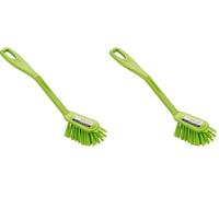 ABENA Green Washing Up Brush |23.5cm Dish Washing Brush| PP Plastic Dish Brushes For Washing Up With Nylon Bristles. Effective and efficient washing up brushes for use as washing brushes for dishes.