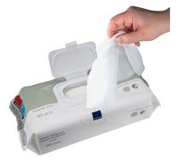 Abena Wet Wipes - Pack of 80 Heavy Duty Incontinence Wipes - Fragrance & Colourant Free, Dermatologically Tested