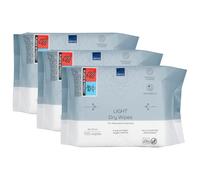 ABENA Light Dry Wipes, 3 Packs of 100 Wipes, 30 x 27cm, Absorbency Level 1, Multifunctional Cleansing, Easy & Effective Everyday Cleaning, Disposable Towels