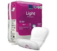 Abena Light Incontinence Pads, Eco-Labelled Women's Incontinence Pads for Adults, Breathable & Comfortable with Fast Absorption and Protection, Incontinence Pads for Women, Light Mini 1, 180 ml, 20PK