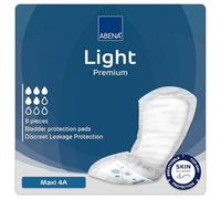 ABENA Light Maxi 4A, Pack of 8, 1000ml, Overnight Incontinence and Period Protection, Extra Absorbent Sanitary Pads for Heavy Flow, Soft, Breathable & Comfortable Design For Incontinence