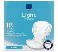 ABENA Light Incontinence Pads, Eco-Labelled Women's Pads Adults, Breathable and Comfortable with Fast Absorption and Protection, Light Maxi 4, White, 850 ml, 30 PK