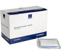 ABENA Liquid Repellent Gauze Pads, 50 Individually Packed Gauze Dressings for Wounds Sterile, 10x10cm Soft Absorbent Non Woven Swabs, Non-Adhesive Liquid Repellent Dressings for Wounds