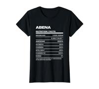 Abena Nutrition Facts Name Value Graphic T-Shirt, Women, Black, XL