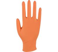 ABENA Orange Disposable Gloves, Medium size, Pack of 50 Pairs, Nitrile Gloves, Latex Free, Suitable for Surgical use, Cleaning, Car Detailing, Kitchen use and more