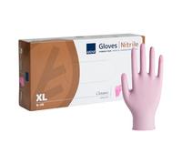 ABENA Pink Disposable Gloves, Extra large size, Pack of 50 Pairs, Nitrile Gloves, Latex Free, Suitable for Surgical use, Cleaning, Car Detailing, Kitchen use and more