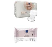ABENA Postpartum Essentials Bundle - Premium Maternity Pads 15 Pack + Intimate Wipes 20 Pack, Postnatal After Birth Care, Heavy Flow Protection, Breathable, Skin Friendly, Intimate Wipes Eco-Labelled