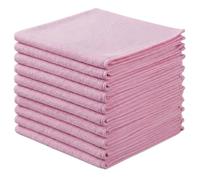 ABENA Red Microfibre Cleaning Cloths, 32cm x 32cm, Pack of 10, Reusable Soft Glass & Surface Cleaning Cloth for Mirrors, Windows & Water-Resistant Surfaces, Streak-Free Dusting & Polishing Cloth
