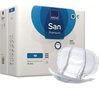 ABENA San Premium Mens & Womens Incontinence Pads, Breathable & Comfortable, Fast Absorption, Discreet & Effective Shaped Incontinence Pads for Men/Women - Premium 10, 2800ml Absorbency, 25PK