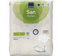 Abena San 4 Incontinence Pads Women and Men | 800ml Absorbency | 30 Pack | Fast Absorbing Incontinence Products, Discreet & Effective Shaped Incontinence Pads for Men/Women.