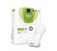 Abena San 4 Incontinence Pads Women and Men | 800ml Absorbency | 30 Pack | Fast Absorbing Incontinence Products, Discreet & Effective Shaped Incontinence Pads for Men/Women.