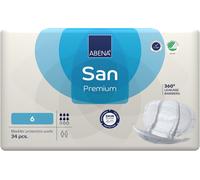 ABENA San Premium Mens & Womens Incontinence Pads, Breathable & Comfortable, Fast Absorption, Discreet & Effective Shaped Incontinence Pads for Men/Women - Premium 6, 1600ml Absorbency, 3x 34PK