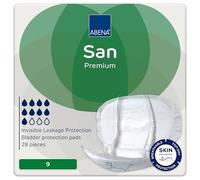 ABENA Incontinence Pads San 9 Premium – 2400ml, 360° Leakage Protection, 28PK