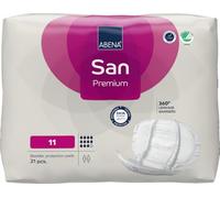 ABENA San Premium Mens & Womens Incontinence Pads, Breathable & Comfortable, Fast Absorption, Discreet & Effective Shaped Incontinence Pads for Men/Women - Premium 11, 3400ml Absorbency, 21PK