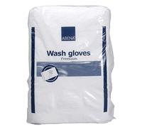 ABENA Single Use Molton Wash Gloves, Pack of 50 (White) - 23 x 16 cm