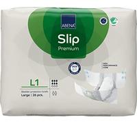 ABENA Slip Premium All-in-One Incontinence Pads for Men & Women, Eco-Labelled Womens, Mens, Large 1, 100-150cm Waist, 2500ml Absorbency, 26PK, White