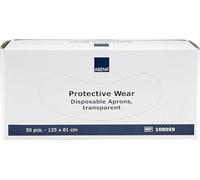 ABENA Transparent Disposable Aprons | Box of 50 Disposable Aprons For Adults | Plastic Aprons For Women & Men, PPE Aprons Disposable For Healthcare Environments, Plastic Aprons Disposable.