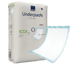 Abena Ultra Light Incontinence Bed Pads, Disposable Bed Pads 60 x 90cm | Pack of 25 | These Disposable Incontinence Bed Pads are Suitable for All Ages from Adults to Children, on Chairs or beds.
