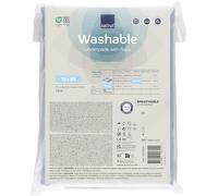 Abena Washable Incontinence Bed Pads with Flaps | 1 Bed Pad | 85x75cm | Washable Incontinence Bed Sheets in A Light Blue Colour. Polyester/Rayon and TPU Bed Protectors for Incontinence.