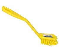 ABENA Yellow Washing Up Brush |23.5cm Dish Washing Brush| PP Plastic Dish Brushes For Washing Up With Nylon Bristles. Effective and efficient washing up brushes for use as washing brushes for dishes.