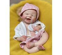 Abenduot 13inch Maria Newborn Girl Baby Doll Full Body Platinum Silicone Doll Reborn Baby Silicone Dolls