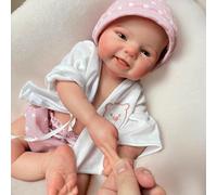 Abenduot 15inch Full Body Silicone Baby Doll, not Vinyl Dolls, Realistic Handmade Anatomically Correct Newborn Girl Dolls Flexible