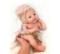 Abenduot 16inch Full Body Silicone Baby Doll Girl Handmade Lifelike Newborn Baby Girl Dolls Anatomically Correct
