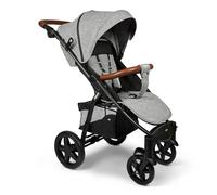 ABENTI Pushchair Arezzo Pram Stroller Buggy Footmuff Rain Cover Baby Grey