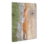 Aberdeen Beach In Scotland Canvas Print | Gallery Wrapped 30mm Frame Wall Art | 20x14 inches | Ready to Hang | Coastal Seascape Picture | Living Room Bedroom Lounge Office