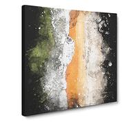Aberdeen Beach In Scotland Paint Splash Canvas Print | Gallery Wrapped 30mm Frame Wall Art | 20x20 inches | Ready to Hang | Coastal Seascape Picture | Living Room Bedroom Lounge Office