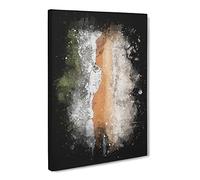 Aberdeen Beach In Scotland Paint Splash Canvas Print | Gallery Wrapped 30mm Frame Wall Art | 24x16 inches | Ready to Hang | Coastal Seascape Picture | Living Room Bedroom Lounge Office
