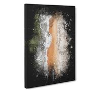 Aberdeen Beach In Scotland Paint Splash Canvas Print | Gallery Wrapped 30mm Frame Wall Art | 30x20 inches | Ready to Hang | Coastal Seascape Picture | Living Room Bedroom Lounge Office