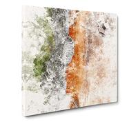 Aberdeen Beach In Scotland Watercolour Canvas Print | Gallery Wrapped 30mm Frame Wall Art | 20x20 inches | Ready to Hang | Coastal Seascape Picture | Living Room Bedroom Lounge Office