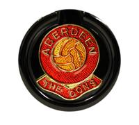 Aberdeen FC Mobile Phone Grip Stand - Black Ice Ring with Enamel Badge, 32x32mm, Flips Up for One-Handed Grip & Hands-Free Viewing