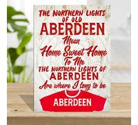 Aberdeen Football Supporter Song-Chant, The northern lights of Aberdeen, Plaque Sign