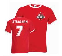 Aberdeen Men's Gordon Stachan Ringer Tee in Red | Size: Small Aberdeen Red S
