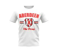 Aberdeen Men's Mens Established Football T-Shirt in White | Size: Medium Aberdeen White M