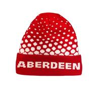 Aberdeen Red and White Ski Hat - Stylish Winter Beanie for The Dons Football Supporters - Ultimate Comfort and Warmth (UK, Alpha, One Size, Bronx Hat)