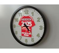 ABERDEEN SCOTTISH FA CUP WINNERS 2024/25 10 INCH (25cm) WALL CLOCK - CELEBRATE THIS GREAT DAY BY DISPLAYING THIS COMMEMERATIVE CLOCK WITH PRIDE - UP THE DONS - HISTORY!!