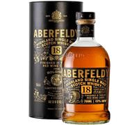 Aberfeldy 18 Year Old Highland Single Malt Scotch Whisky with Gift Tube, Limited Edition Tuscan Wine Cask, Finished in Bolgheri Italian Red Wine Casks, 43% ABV, 70cl / 700ml