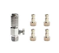 ABEST Airbrush Quick Release Adapter connecter with Valve 1/8" for Aztek with 4 Male Fitting