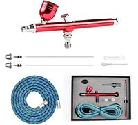 ABEST New Professional 0.2mm .3mm .5mm Dual Action Airbrush Spray Paint Gun Kit Complete Set with Hose, Nozzle, Needle for Model, Hobby