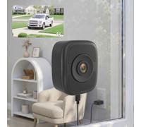 abetap 8MP 4K Window Camera, No Drill Indoor Camera for Outdoor Monitoring, 5GHz & 2.4GHz WiFi, Full Color Night Vision, AI Human Detection, 24/7 Recording, 32GB SD Card Included (Black)